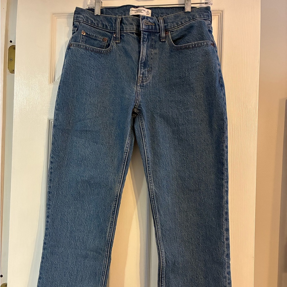 Abercrombie & Fitch Womens Straight Blue Jeans
